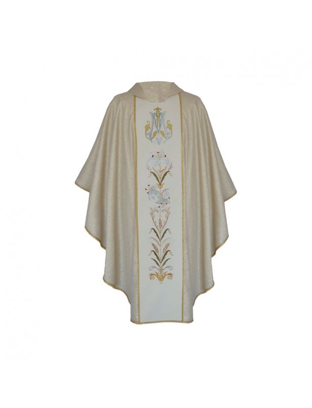 Marian chasuble embroidered gold (24)