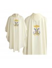 Marian chasuble embroidered ecru (30)