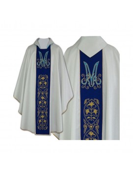 Chasuble mariale brodée