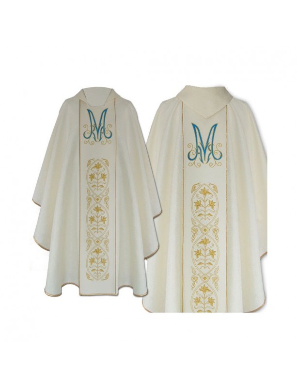 Chasuble mariale brodée