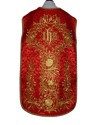 Roman chasuble red embroidered IHS (72)