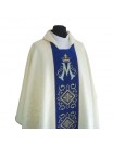 Gothic chasuble embroidered, velvet belt, Marian chasuble pattern (05)