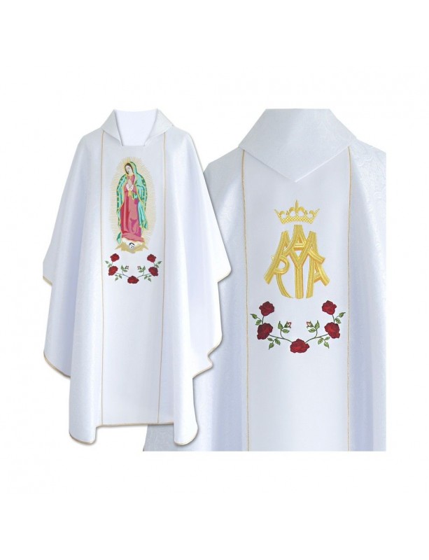 Chasuble brodée Notre-Dame de Guadalupe