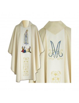 Casulla bordada Nuestra Señora de Fátima