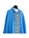 Marian chasuble Gothic, blue jacquard