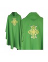 Gothic green chasuble embroidered - plain fabric (37)