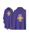Gothic chasuble purple embroidered - plain fabric (38)