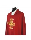 Gothic red embroidered chasuble - plain fabric (39)