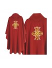 Gothic red embroidered chasuble - plain fabric (39)
