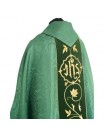 Gothic green embroidered chasuble - velvet belt (42)