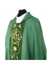 Gothic green embroidered chasuble - velvet belt (42)