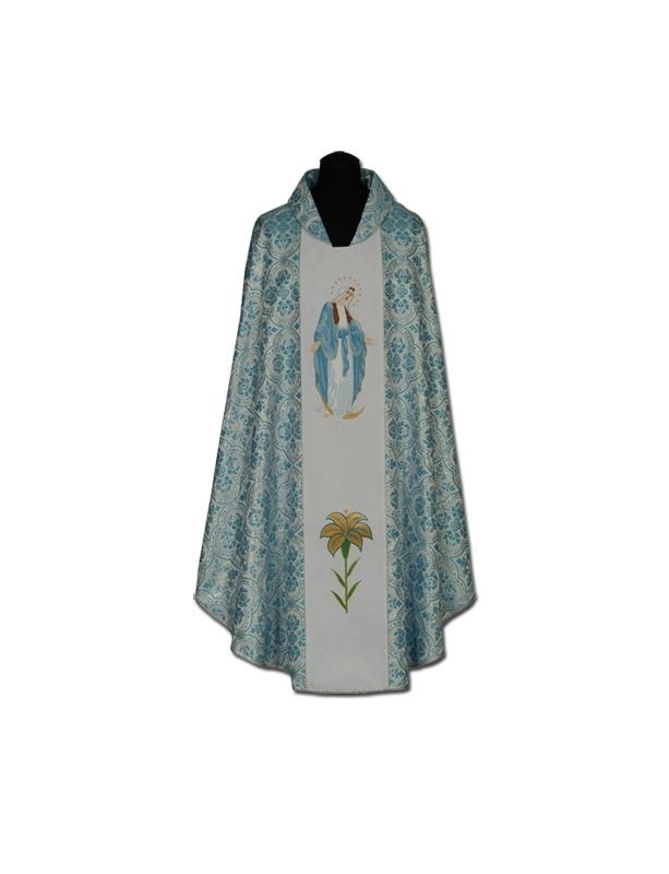 Chasuble brodée de Marie Immaculée