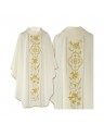 Gothic ecru chasuble embroidered - plain fabric (46)