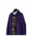 Gothic chasuble purple embroidered - jacquard fabric (51)