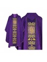 Gothic chasuble purple embroidered - jacquard fabric (52)