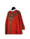 Chasuble semi gothic red - jacquard fabric (63)