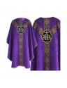 Chasuble semi gothic purple - jacquard fabric (65)