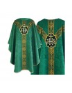 Chasuble semi gothic green - jacquard fabric (67)