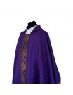 Gothic purple chasuble - jacquard fabric (71)