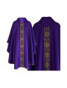Gotisches violettes Messgewand - Jacquard Stoff (71)