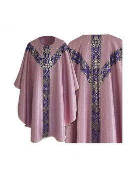 Casulla semi - gótica - rosa pálido