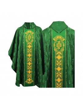 Gothic chasuble, jacquard fabric, green (62)
