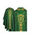 Gothic chasuble, jacquard fabric, green (67)