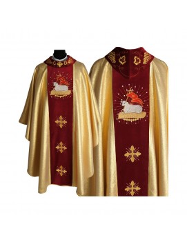 Embroidered Easter chasuble - Lamb of God motif (1)