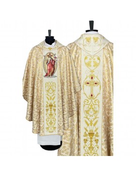 Gesticktes Messgewand mit dem Bild von Jesus Christus