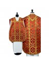Chasuble romaine rouge - tissu en soie (24)