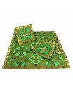 Roman chasuble green - silk fabric (25)