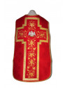 Roman chasuble red rosette (49)