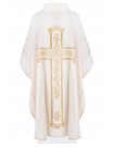 Embroidered chasuble Jesus on the cross - ecru