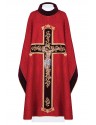 Embroidered chasuble Jesus on the cross - red (190)