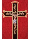 Embroidered chasuble Jesus on the cross - red