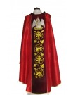 Embroidered chasuble red, damask - ornament (2)