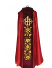 Embroidered chasuble red, damask - ornament