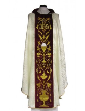 Besticktes Jacquard-Messgewand, Damast - Kelch