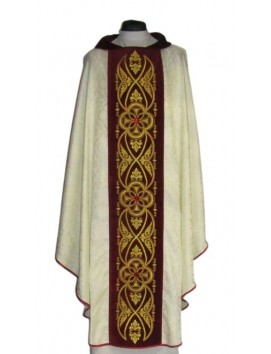 Ornat haftowany żakardowy, adamaszek - ornament