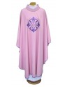 Embroidered chasuble pink - IHS (01)