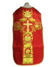 Roman chasuble embroidered red, Alpha and Omega (64)