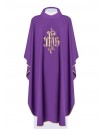 Embroidered chasuble with IHS - liturgical colors (41)
