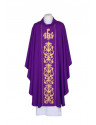 Chasuble brodée violette - IHS (26)