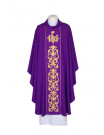 Embroidered purple chasuble - IHS (26)