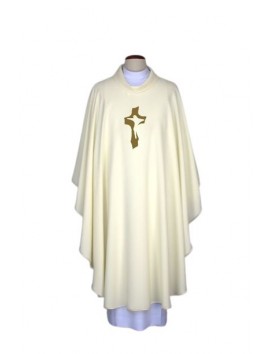 Chasuble brodée écru - Croix