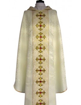 Chasuble with beautiful embroidered belt + stones (1)