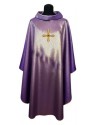 Purple chasuble, shiny, embroidery on fabric (4)