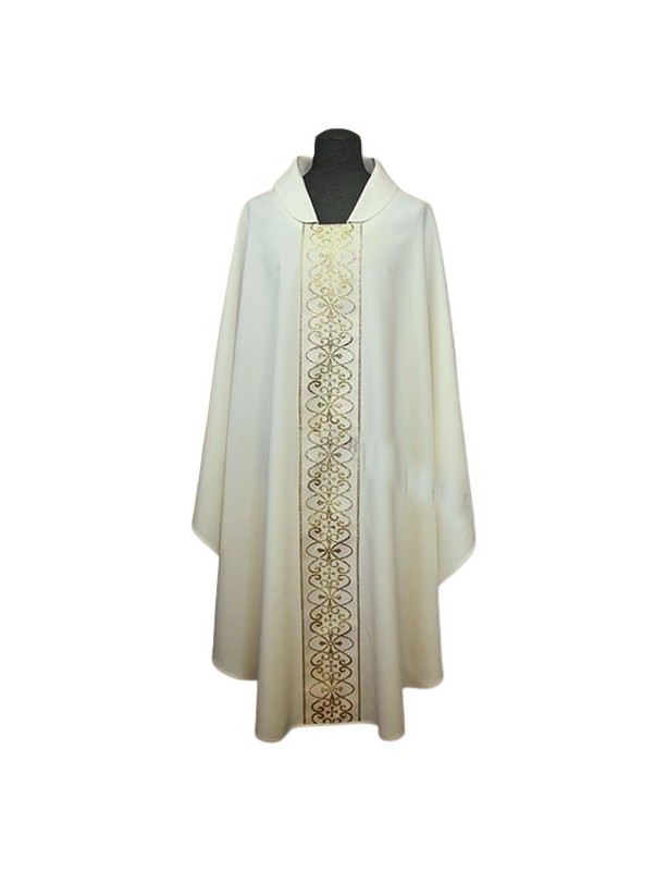 Stretch chasuble, embroidered belt, liturgical colors (69)