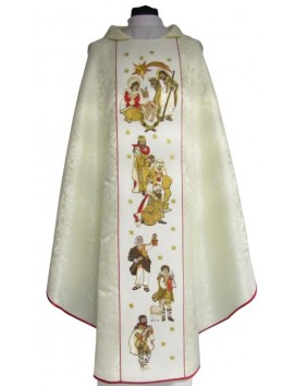 Božični mašni plašč ekru rozeta - Sveti družini