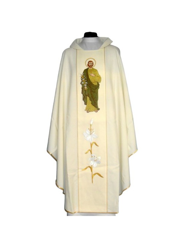 Embroidered chasuble with image of St. Joseph (5)